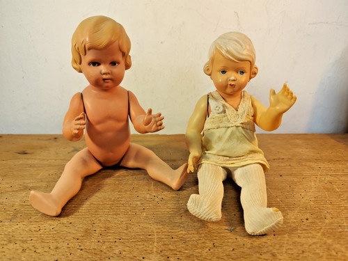 Orig celluloid puppe 1930 - celluloid,