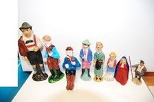 8 alte Massefiguren Bauern
